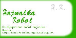 hajnalka kobol business card